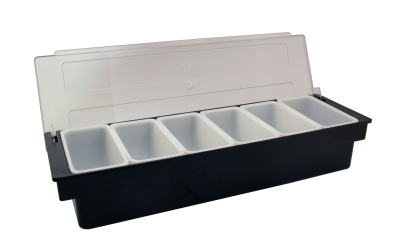 Bar Caddy With 6 Compartments, Plastic Bar Organizer 