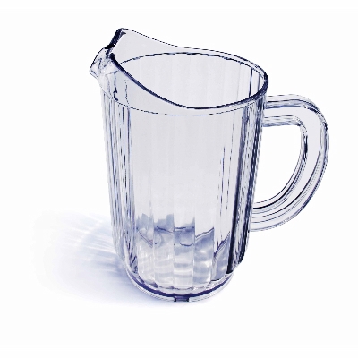 Plastic Water Pitchers, Clear, 60 oz.