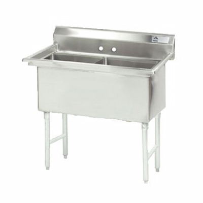 Advance Tabco, Fabricated Sink, 2 Compartment, 18 inches x 18 inches x ...