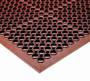 Serve Secure Red Rubber Floor Mat - Anti-Fatigue, Grease-Resistant - 60 x  36 x 1/2 
