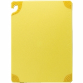 San Jamar, Saf-T-Grip Cutting Board, Yellow, 18" x 24" x 1/2"