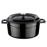 Arcata, Cast Iron Casserole Dish, Round, 4.75 qt, Black