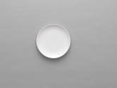 Ariane, Round Plate, 7 1/8", Oxide Pearl White