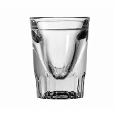 Anchor Hocking Whiskey Glass, 1 1/2 oz, w/ 3/4 oz Cap Line
