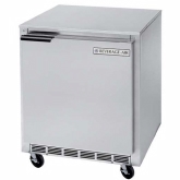 Beverage-Air Undercounter Refrigerator, One-sections, 27" W, 6" Casters