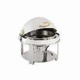 Bon Chef, Elite Round Chafer, 2 gallon, S/S w/Brass Contemporary Legs