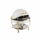 Bon Chef, Elite Round Petite Chafer, 3 qt, S/S w/Brass Aurora Legs