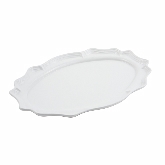 Bon Chef, Queen Anne Oval Platter, 16 3/4" x 22", White, Aluminum w/Sandstone