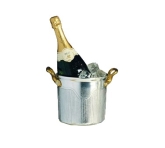 Bon Chef, Champagne/Ice Bucket, 3 1/2 qt, 7 1/4" x 7"H, Aluminum w/ Pewter-Glo Finish