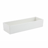 Bon Chef, Rectangle Bowl, 2 qt, 16 oz, White, Aluminum w/Sandstone