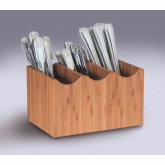 CAL-MIL, 3-Compartment Cutlery Holder, 4 3/4" H, Bamboo