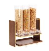 CAL-MIL, Mid-Century Cereal Dispenser, 19 1/2"W x 12"D x 28 1/2"H, Brass