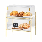 CAL-MIL, Pastry Display Case, 19 1/5" x 13 1/2" x 18", Brass Frame, Mid-Century