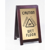 CAL-MIL, "Wet Floor" Floor Sign, Westport, 20" H, Wood