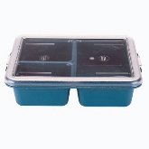 Cambro, Camwear Meal Delivery Tray, 3 Food Comparts, Teal, 9" x 11" x 2 9/16"