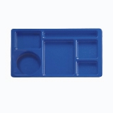 Cambro, Camwear 6-Compartment Tray, 8 3/4" x 15", Navy Blue, Polycarbonate