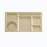 Cambro, Camwear 6-Compartment Tray, 8 3/4" x 15", Beige, Polycarbonate