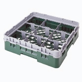 Cambro Camrack Glass Rack, w/ Extender, Full Size, 9 Compartments, 5 7/8" Max. dia., 3 5/8" Max. H, Red