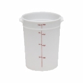 Cambro, Round Storage Container, 8 qt, 10 7/8" Deep, Natural White, Polyethylene