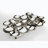 Eastern Tabletop, Multi Hors D'oeuvres Holder, Hammered, 18" x 12" x 4"