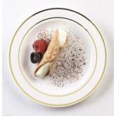 Emi Yoshi, Dessert Plate, Glimmerware, White/Gold, Polystyrene, 6"