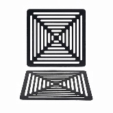 FOH, Square Grill Plate, 8 1/4" x 8 1/4", S/S, Black Matte