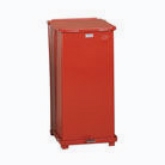Rubbermaid The Defenders Step Can, 15" Sq x 30" H, 24 gallon Capacity, Red