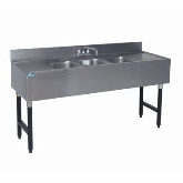 Advance Tabco, Underbar Basics Work Board Sink Unit, 3 Sink Compartments