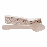 TableCraft, Cash & Carry Disposable Spoon, 4 1/4", Pinewood