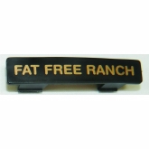 TableCraft, Name Tag, "Fat Free Ranch", Option, Black w/Orange Print
