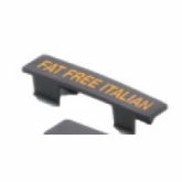 TableCraft, Name Tag, "Fat Free Italian", Option, Black w/Orange Print
