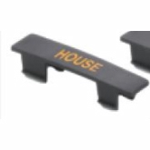 TableCraft, Name Tag, "House", Option, Black w/Orange Print