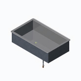Vollrath 5 Pan Non-Refrigerated Cold Pan Modular Drop-In, S/S, 8" Deep Well