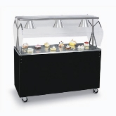 Vollrath Affordable Portable Utility Station Open w/Lights, w/Black Wrapper, 60" L x 28" W, 57" H