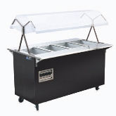 Vollrath, 4 Well Hot Food Station w/Black Wrapper, 60" L x 24" W x 57" H, Solid Base, 6-15p