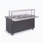 Vollrath, 3 Well Hot Cafeteria Unit w/Cherry Woodgrain Wrapper, Amps 8.8, 208 240v, Storage w/Doors