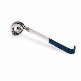 Vollrath Ladle, One Piece, 4 oz, Grooved Hooked Gray Kool-Touch Handle, Equipped w/Agion, S/S