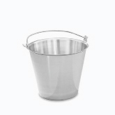 Vollrath Pail, 14 3/4 qt, 12" Top dia., 10 1/8" H, Tapered, S/S
