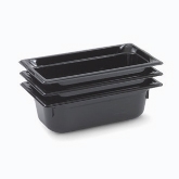 Vollrath, Super Pan Food Pan, 1/3 Size, 4" Deep, Black, High-Temp Plastic