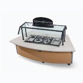 Vollrath Signature Server 2.0 - 34" ADA Curved Four Well Hot Food Station Base, 97" L x 38" W