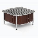 Vollrath, Small Buffet Station w/Wire Grill, Brown, Aluminum and S/S, 16" x 16" x 7 1/2"